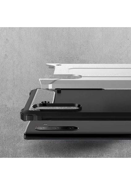 Case 4U Galaxy Note 10 Kılıf Çift Katmanlı Zırh Koruma Tank Crash Arka Kapak Altın