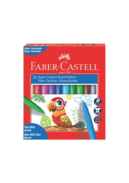 Süper Comfort Keçeli Kalem,24'lü