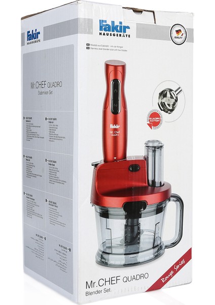 Mr Chef Quadro 1000 W Blender Seti Rouge