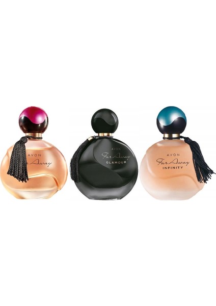 Far Away Bayan 50 Ml+Avon Far Away Infinity+Far Away Glamour