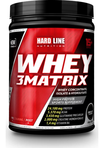 Hardline Nutrition Whey 3 Matrix Protein Tozu Çikolatalı 454 Gr