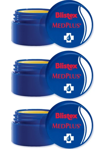 3 x  Kuruyan Ve Çatlayan Dudaklara Yoğun Bakım (kavanoz) Medplus Jar 7 ml