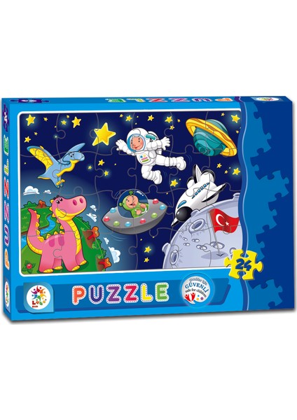 Astronot 24 Parça Çocuk Puzzle