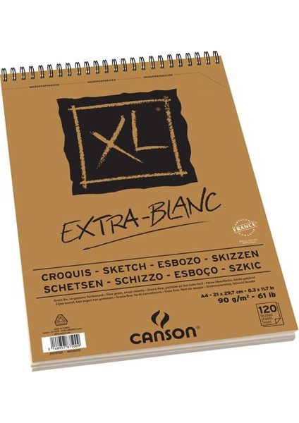 Xl Ekstra Beyaz Eskiz Çizim Defteri 90 Gr. A4 100 Sayfa