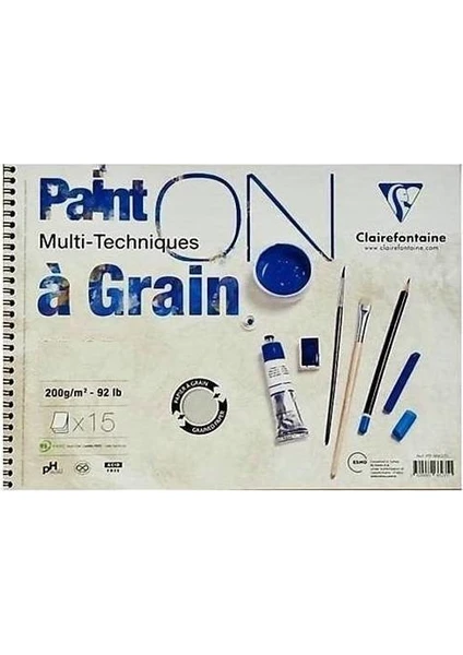 Paint'on Çok Amaçlı Eskiz Çizim Defteri Blok 35X50 cm Resim Defteri 200 Gr. 15 Yaprak