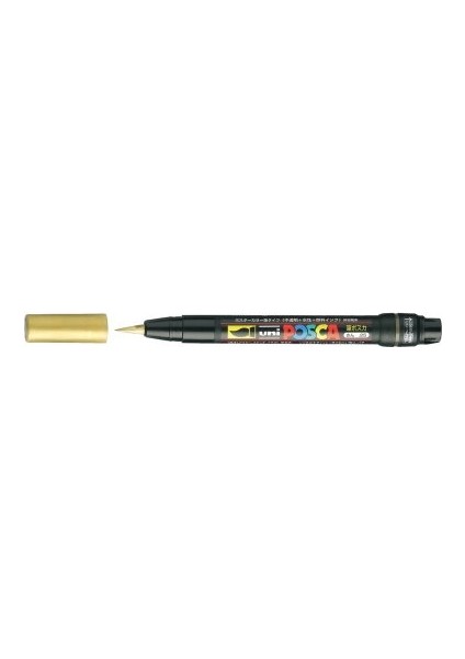 Posca PCF-350 Boyama Markörü 1-10 mm Fırça Uç Metalik Altın