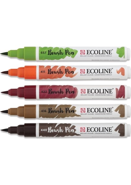 Ecoline Brush Pen Fırça Uçlu Kalem 5 Renk Set Autumn