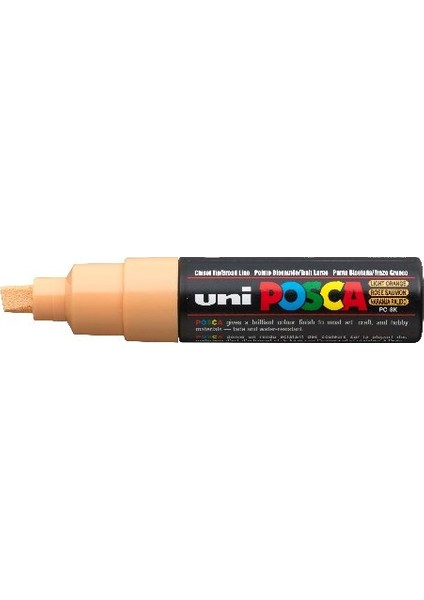 Posca Pc-8k Boyama Markörü 8 mm Kesik Uç Açık Turuncu
