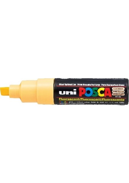 Posca Pc-8k Boyama Markörü 8 mm Kesik Uç Floresan Açık Turuncu