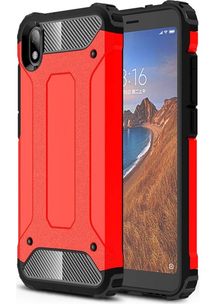 Xiaomi Redmi 7A Kılıf Rugged Armor Kırmızı