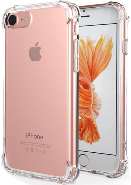 Apple iPhone 7 Ultra İnce Antishock Premium Şeffaf Silikon Kılıf Airbag Arka Kapak