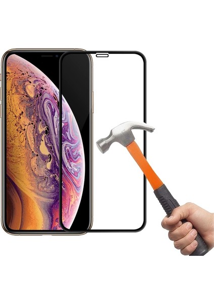 Apple iPhone XS Max Tam Kaplayan 5D Ekran Koruyucu Cam