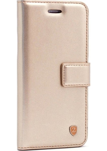 A10 Kılıf Delüx Cüzdan Kartvizitli + Nano Glass Gold