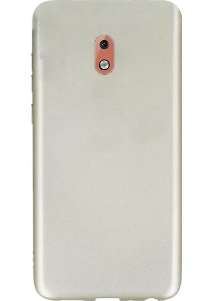 Nokia 1 Plus Kılıf Premier Silikon Esnek Arka Koruma Gold