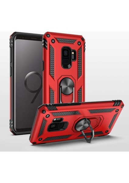 Huawei P30 Lite Kılıf Çift Katmanlı Tank Yüzüklü Mıknatıslı Vega Kapak Lacivert modelleri