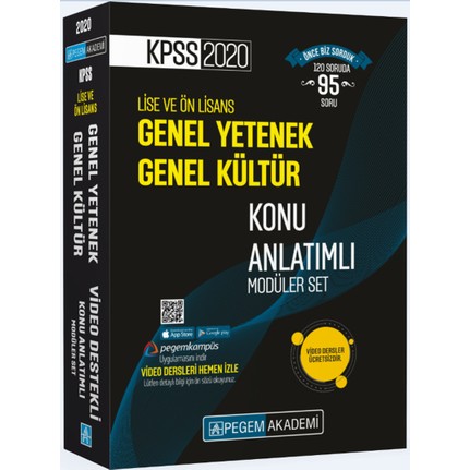 Pegem Akademi Kpss 2020 Genel Yetenek Genel Kultur Konu Kitabi