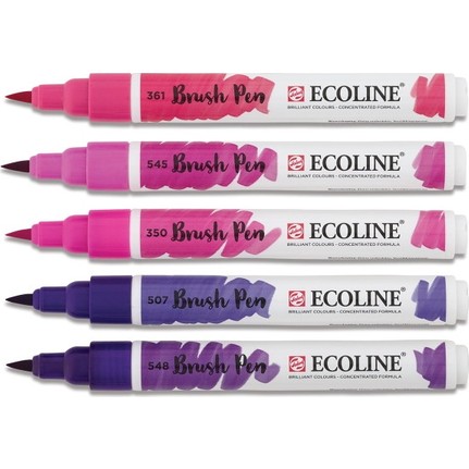 Talens Ecoline Brush Pen Fırça Uçlu Kalem 5 Renk Set Vıolet Fiyatı