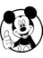 Areksan Mickey Mouse Siyah 20 cm Oto Sticker 1