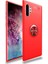 Note 10 Plus Kılıf Autofocus Shockprof Ravel Yüzüklü Standlı Slikon Kapak Kırmızı 1