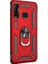 Huawei P30 Lite Kılıf Çift Katmanlı Tank Yüzüklü Mıknatıslı Vega Kapak Kırmızı 1