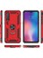 Xiaomi Redmi 7 Kılıf Çift Katmanlı Tank Yüzüklü Mıknatıslı Vega Kapak + Nano Glass Lacivert 3