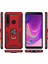 Samsung Galaxy A9 2018 Kılıf Çift Katmanlı Tank Yüzüklü Mıknatıslı Vega Kapak Bronz 3