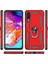 Samsung Galaxy A70 Kılıf Çift Katmanlı Tank Yüzüklü Mıknatıslı Vega Kapak Kırmızı 3