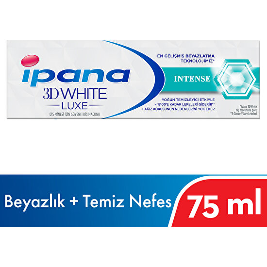 Ipana 3 Boyutlu Beyazlık Luxe Diş Macunu Intense 75 ml