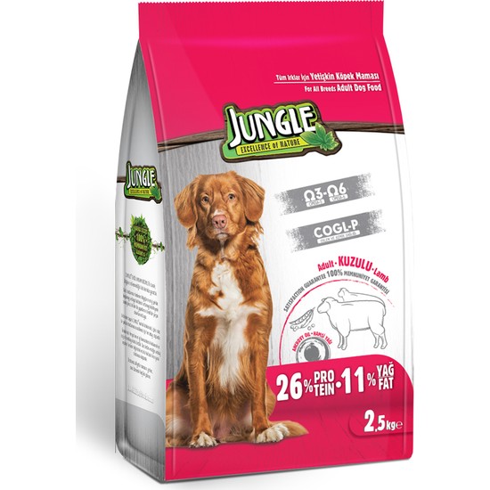 Jungle 2,50 kg Kuzu Etli Yetişkin Köpek Maması Fiyatı