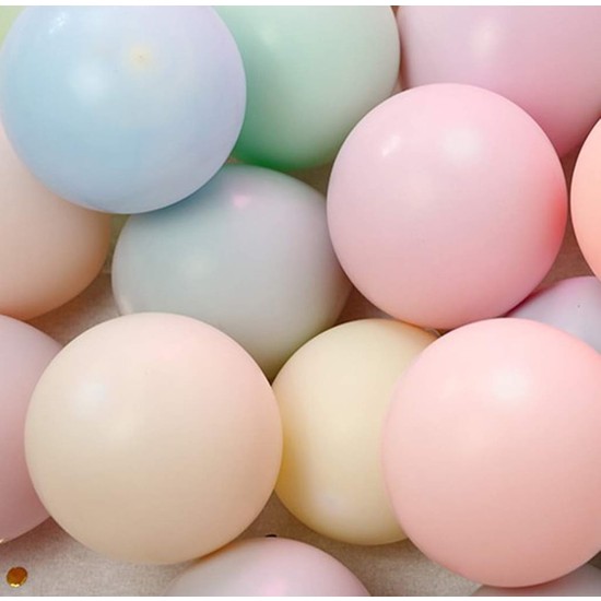 Balon Evi 50 Adet Makaron Balon Karışık Soft Renk Pastel Fiyatı