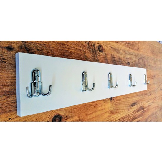Canaskı 10 lu Duvar Askısı BEYAZ 60cmX12cm Fiyatı