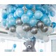 Balon Evi 30 Adet Metalik Balon (Mavi - Beyaz - Gümüş Karışık) Uçan Balon