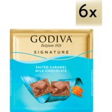 Godiva  Tuzlu Karamelli Sütlü Kare Çikolata (60G), 6 Adet