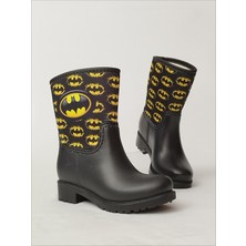 Sea & Blue Shoes Batman Amblem Baskılı Su Geçirmeyen Erkek Çocuk Yağmur Çizmesi