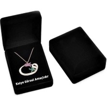 Okyanus Silver Siyah Renk Kadife Kolye Kutusu