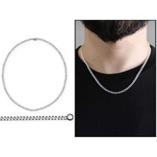 Okyanus Silver 925 Ayar 50 cm 80 Mikron Gurmet Erkek Zincir Kolye