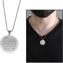 Okyanus Silver Ayetel Kursi Yazılı 925 Ayar Gümüş Kolye
