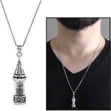 Okyanus Silver Galata Kulesi Tasarım 925 Ayar Gümüş Cevşen Kolye