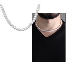 Okyanus Silver 925 Ayar Gümüş Mekanizmalı 45 cm Zarif Doğal Inci Bay Kolye
