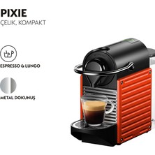 Nespresso C61 Pixie Red Kahve Makinesi, Kırmızı