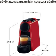 Nespresso Essenza Mini D 35 Red Bundle Kahve Makinesi