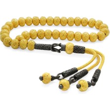 Okyanus Silver El Işçiliği Küre Kesim Gold-Black Mini Boy 1000 Ayar Gümüş Kazaz Tesbih