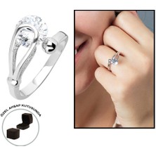 Okyanus Silver Starlight Diamond Pırlanta Montür Elegance 925 Ayar Gümüş Bayan Tektaş Yüzük