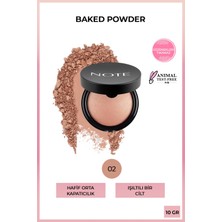 Note Baked Powder Işıltılı Bitişli Highlighter Toz Yüz Pudrası 02 Honey Warm