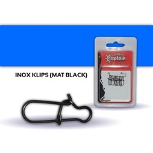 Captain 5016 Sahte Balık Klipsi Snap Inox 10'lu Paket Mat Black