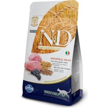 N&D N-D Düşük Tahıllı Kuzu Etli Yaban Mersinli Yetişkin Kedi Maması 5 kg