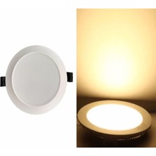 ŞANLED Cfr 6W Tasarruflu LED Yuvarlak Beyaz Işık Sıva Altı Slim Panel Tavan Aydınlatma Armatürü-10 Adettir