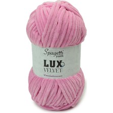 Spagetti Yarn Lux Velvet Pembe Kadife El Örgü Ipliği