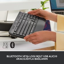 Logitech Signature K650 + M650 L Büyük Boy Sol El Siyah Kablosuz Klavye-Mouse Seti