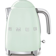 Smeg 50's Style Pastel Yeşil Kettle 1,7 lt Paslanmaz Çelik Malzeme ile Otomatik Kapanma Özelliği